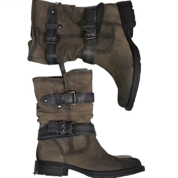 Earth Shoes - Earth Everwood Khaki Suede Boot Size 7